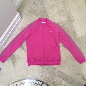 Pink and Mauve Adidas Track Jacket Large